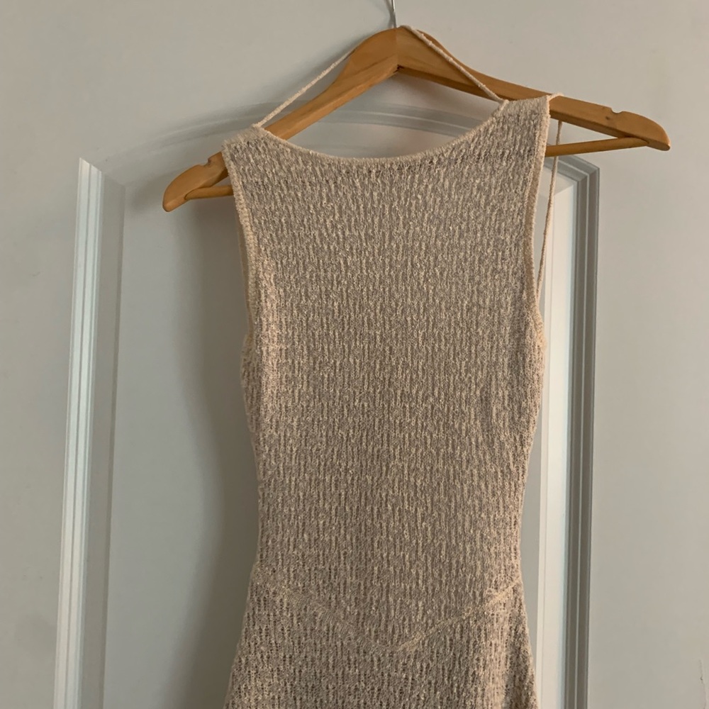 Free People Beige Sleeveless Dress